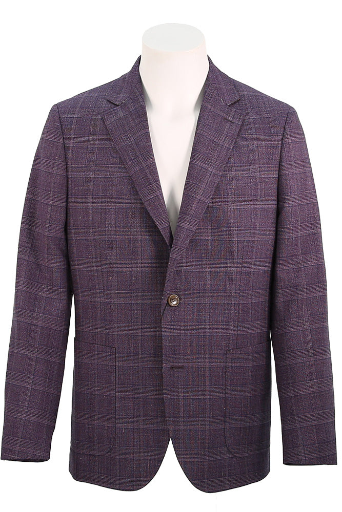 Paul Betenly Purple Plaid Sport Coat