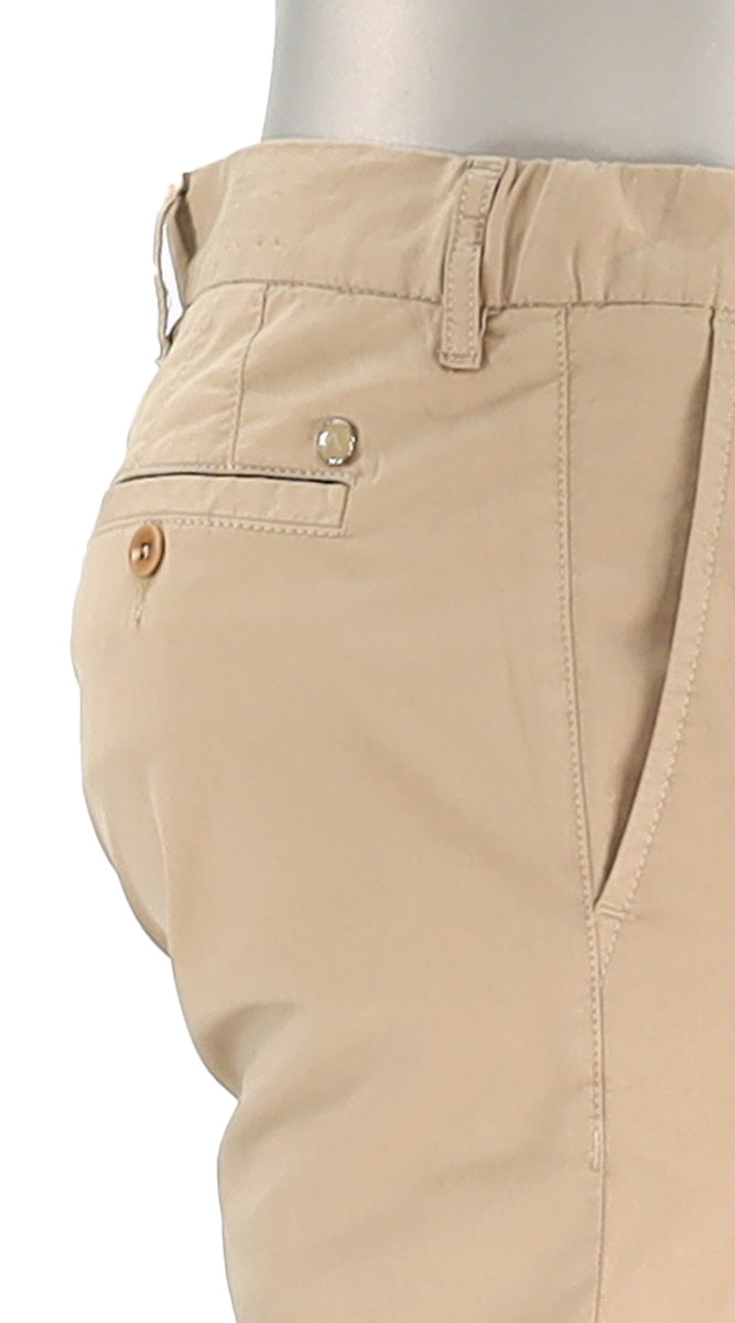 Alberto Super Light Cotton Pants For Men In Beige Close Up