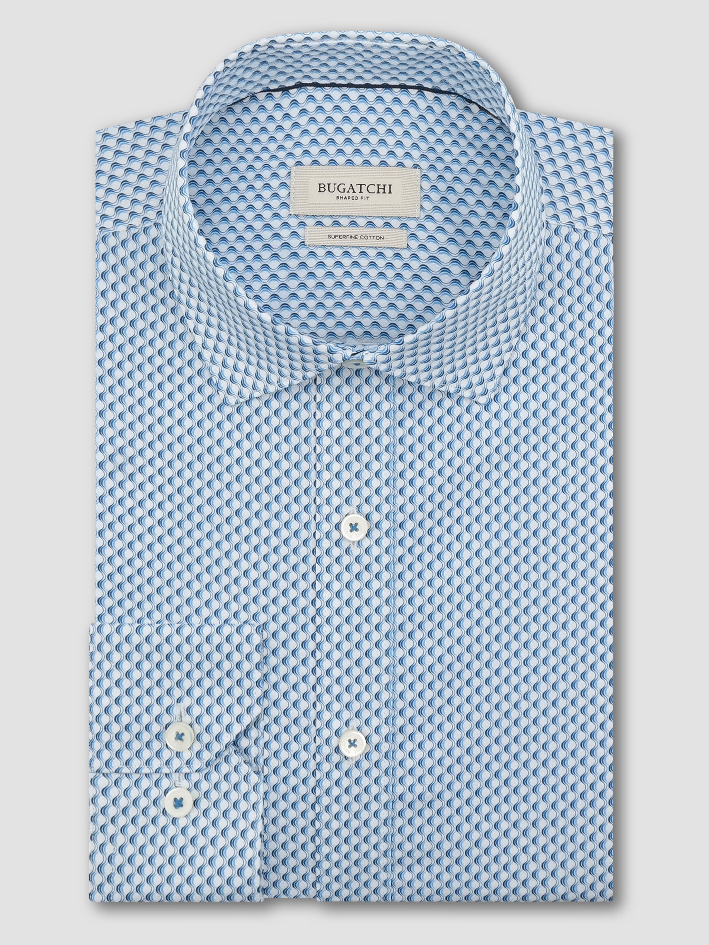 Bugatchi L/S Axel Shirt, Classic Blue