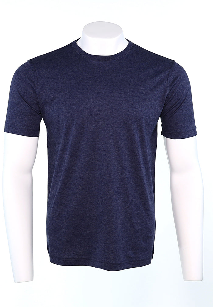Raffi Aqua Cotton Lafayette Crew Neck Tee in Ocean | Mondo Uomo Naples FL #Color_Ocean