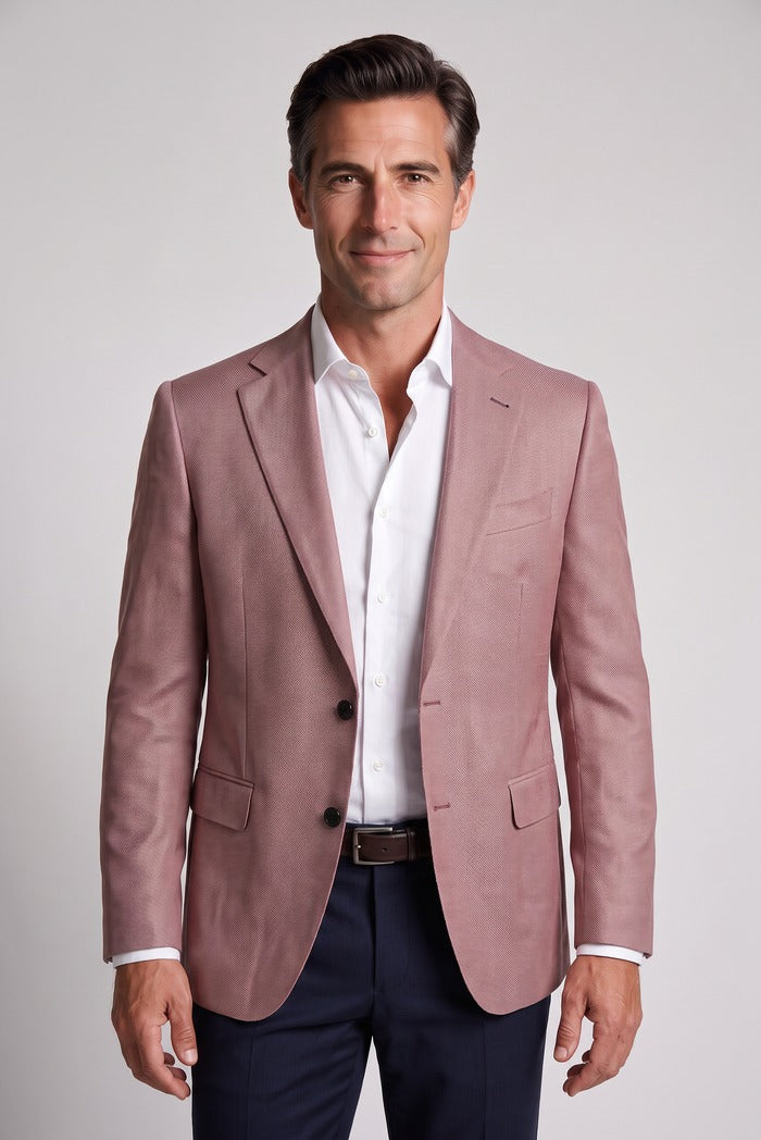 Corneliani Academy Silk & Wool Sport Coat, Dusty Rose – view 2