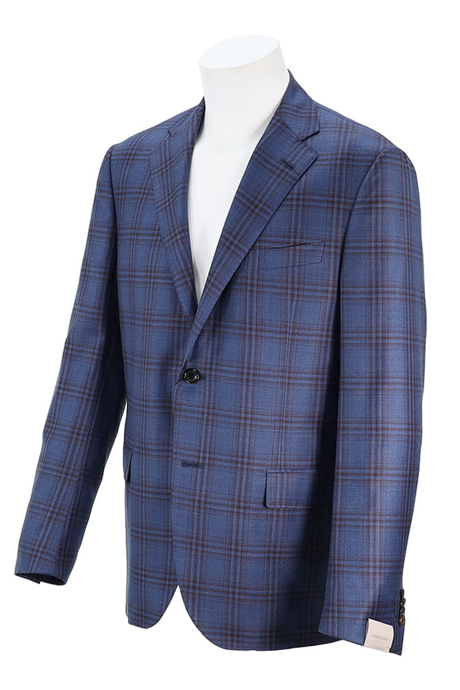Corneliani Men's Check Sport Coat Angled View