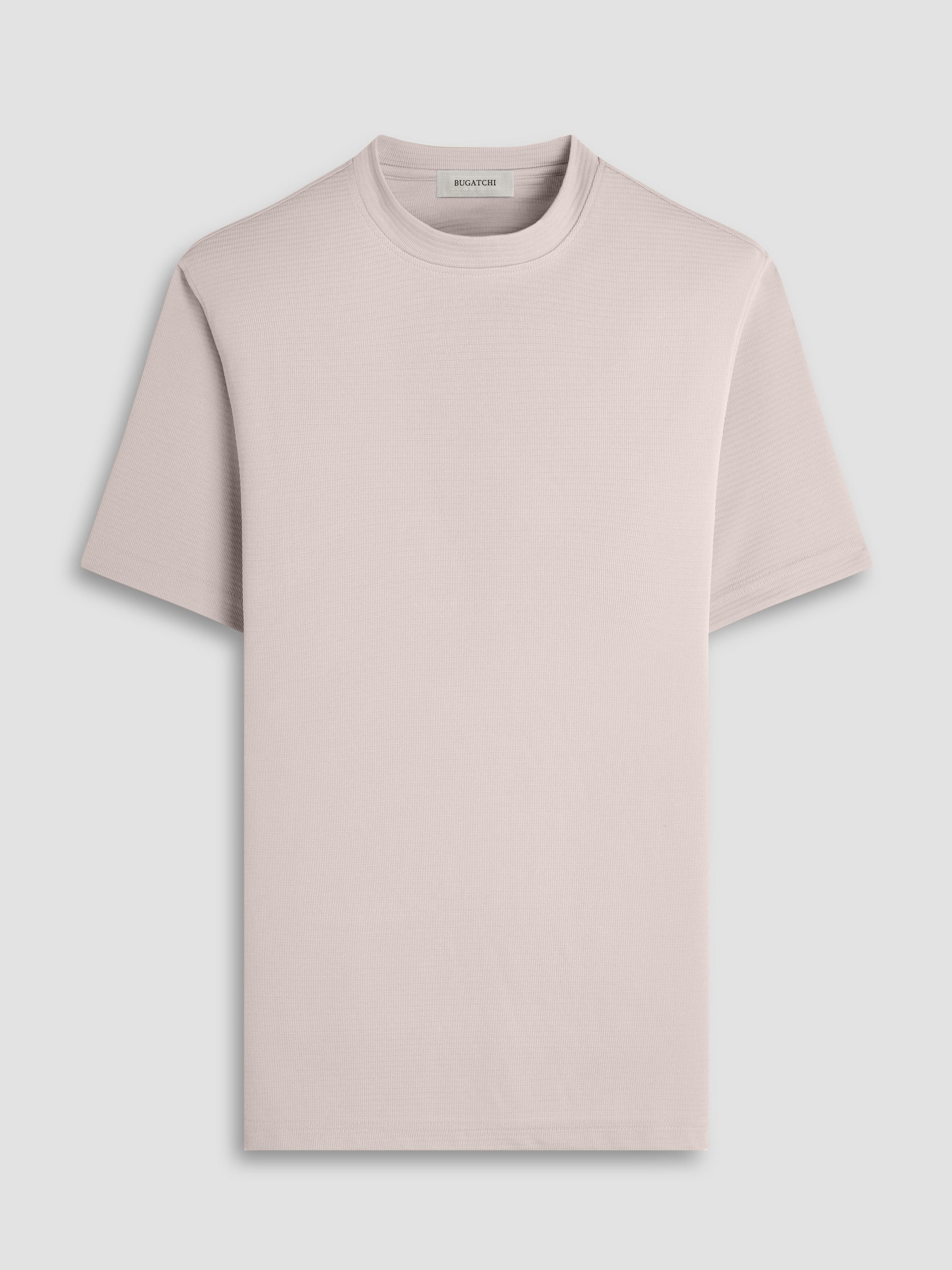 S/S Bugatchi Orville Crew Neck For Men In Sand - Mondo Umo