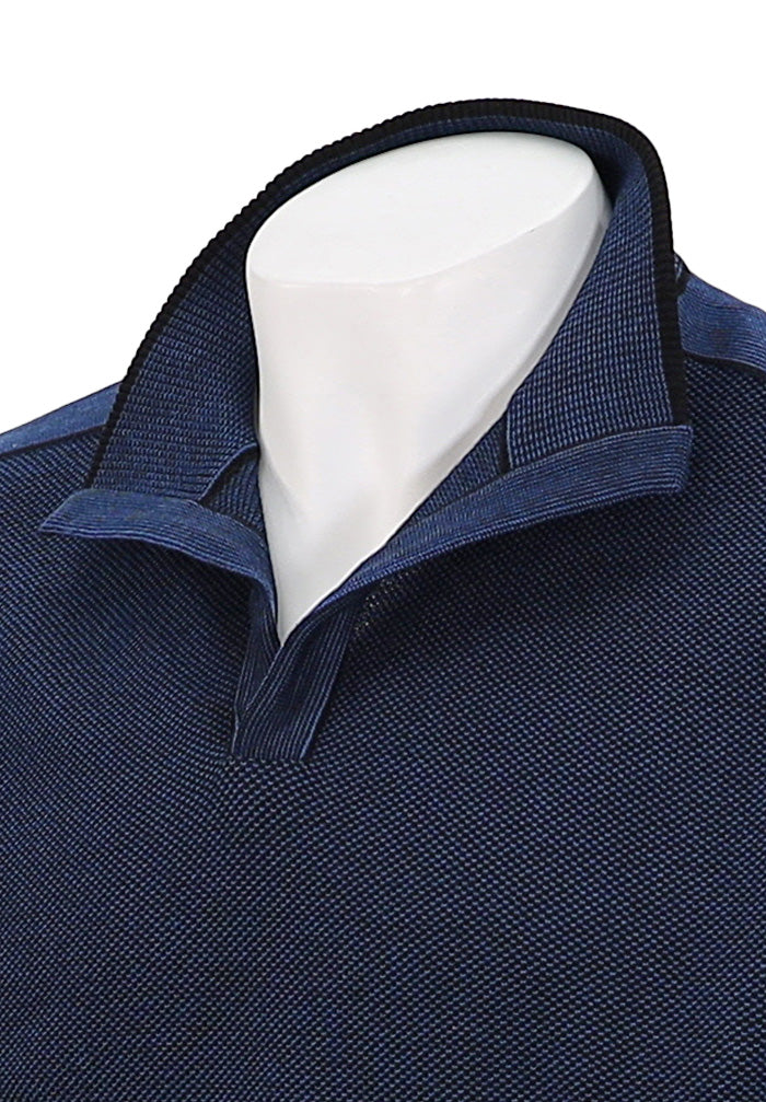 St Croix Crystal Stitch Open Mock Black/Galaxy