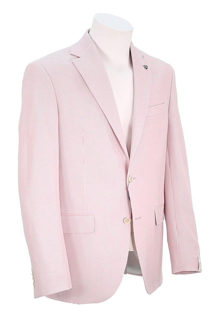Jack Victor Men's Sport Coat In Soft Pink Angled View - Mondo Uomo