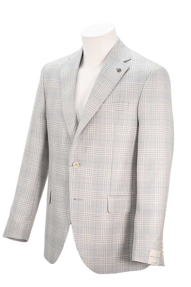 Jack Victor Men's Conway Model Sport Coat In Light Grey Angled View 1251424C