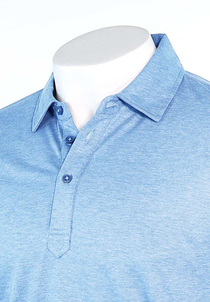 Raffi Aqua Cotton Sherwood Polo in Water – view 2 #Color_Water