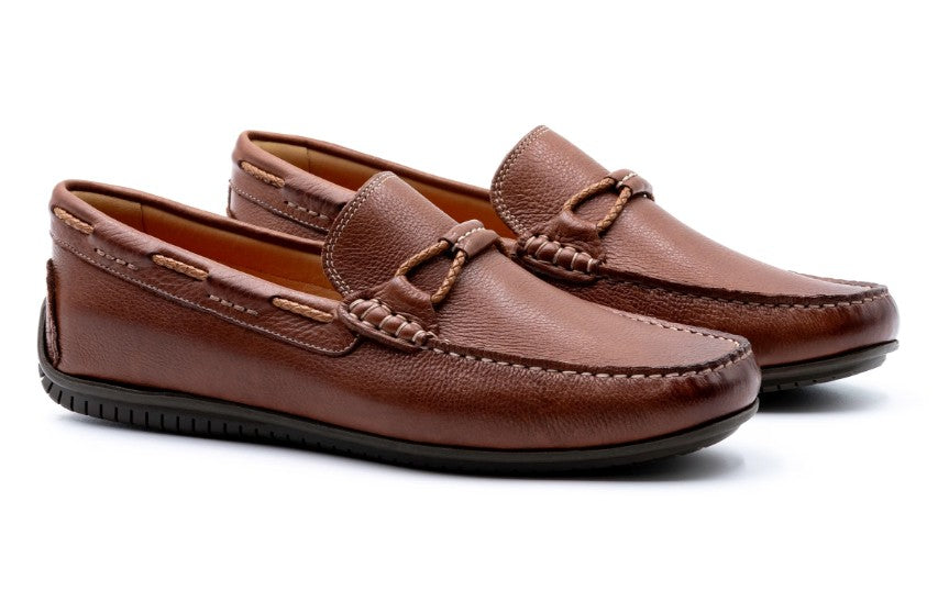Martin Dingman Bermuda Braided Bit Loafers, HAVANA