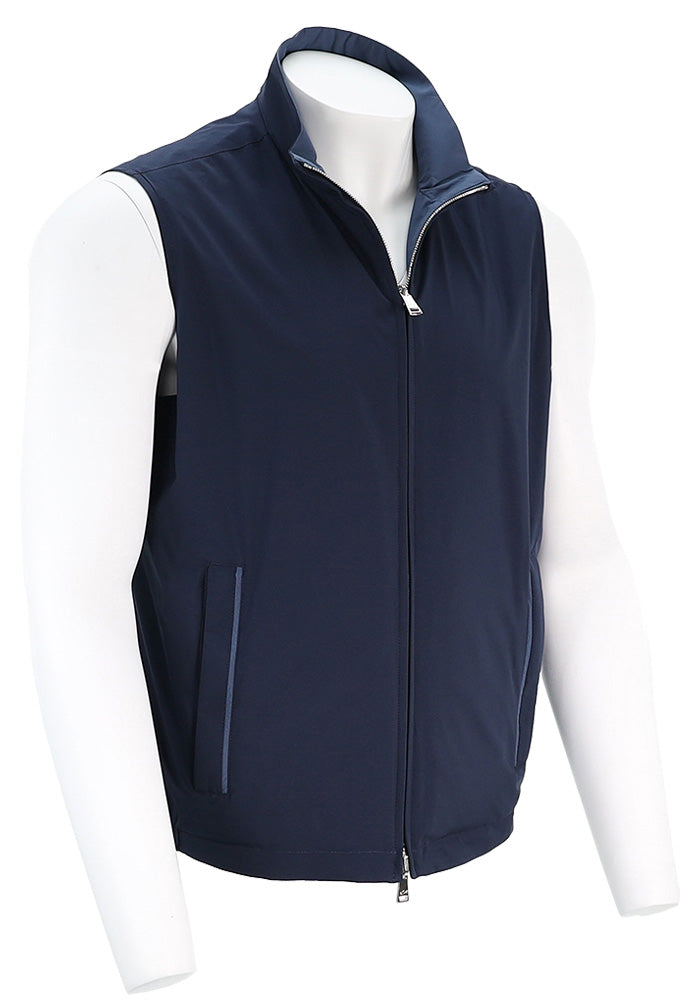PAUL & SHARK Men's Typoon Platinum Reversible Vest In Navy Angled View 25412614