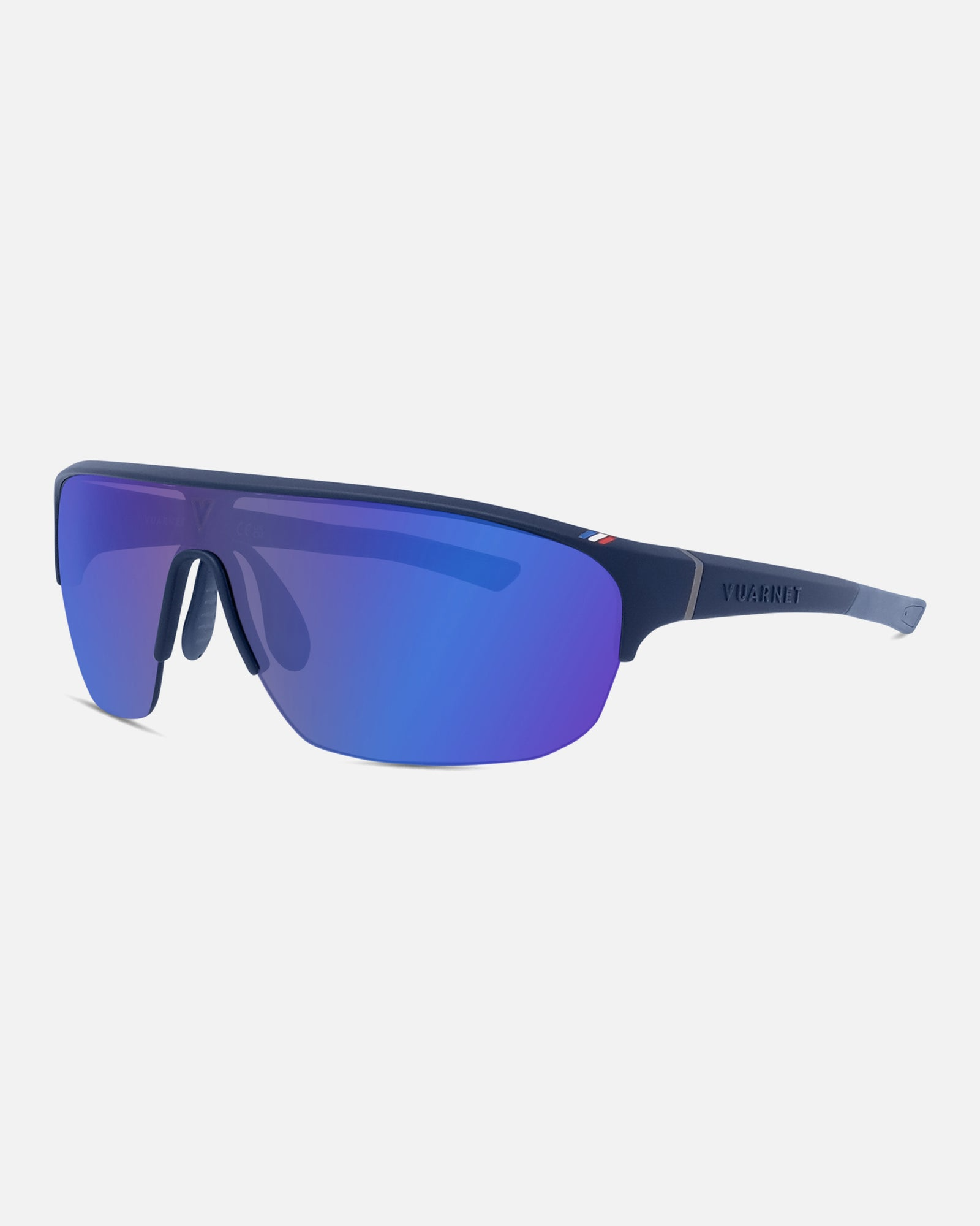 Vuarnet Racing Sunglasses For Men In Matte Dark Blue Angled Blue