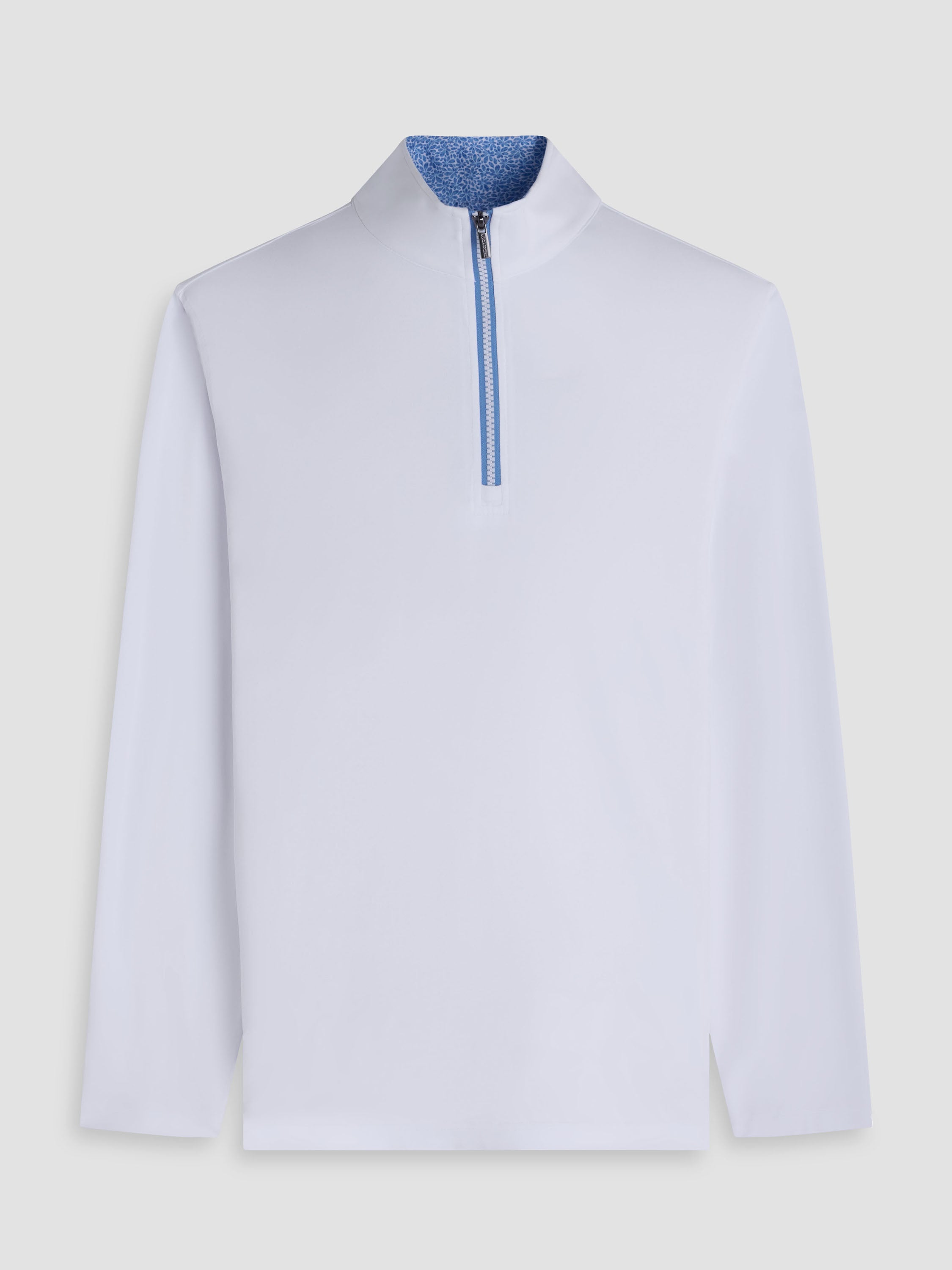 Bugatchi L/S Quarter Zip, White
