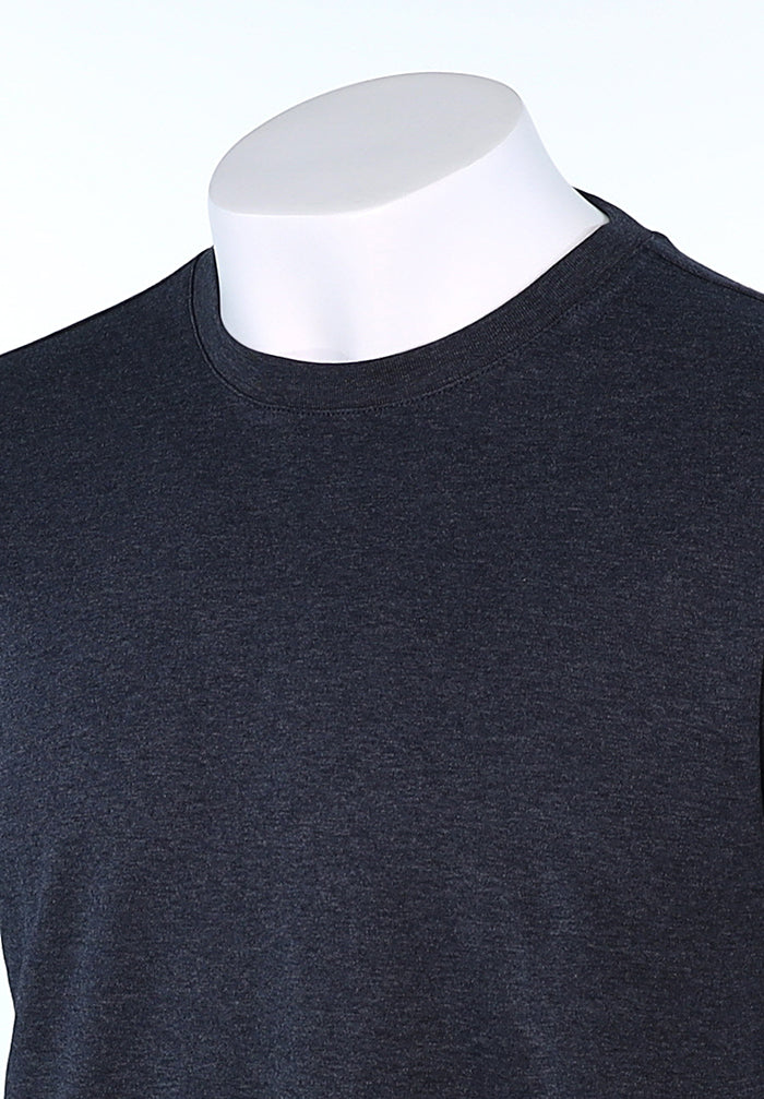 Raffi Aqua Cotton Lafayette Crew Neck Tee in Carbon – view 4 #Color_Carbon