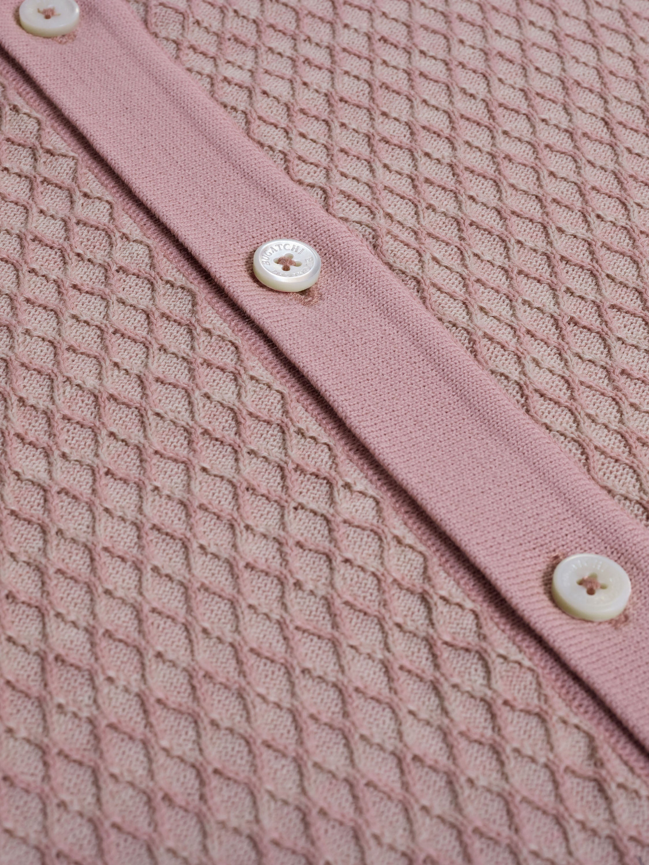 Bugatchi S/S Full Button Shirt, Dusty Pink