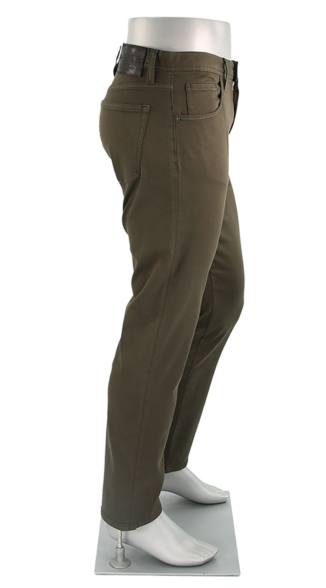 Stone Stretch Colored Denim Dark Olive