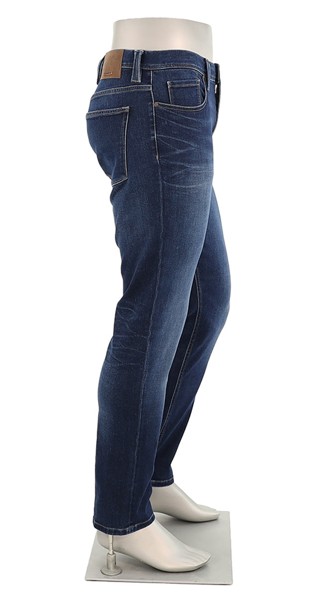 Alberto Men's Pipe Lefthand Jeans In Blue Side View P1266