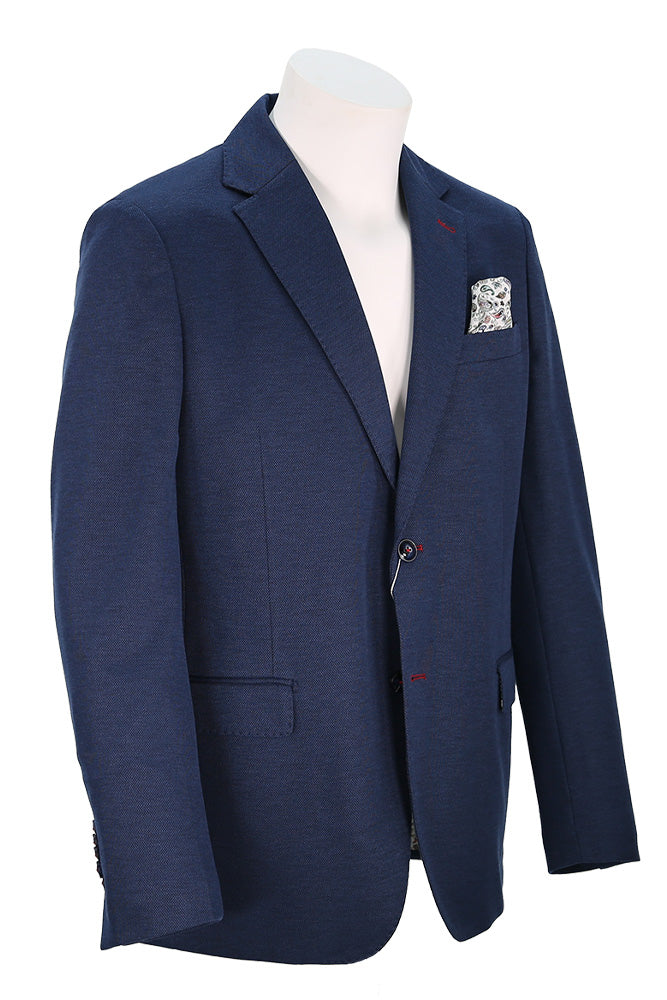 7 DOWN STREET (EROS CLOTHING) Men's Boston Sport Coat In Deep Navy Blue Angled View