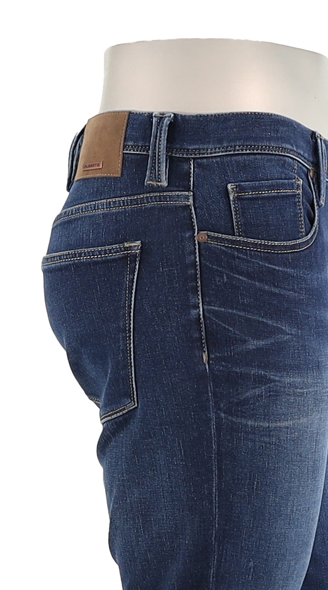 Alberto Men's Pipe Lefthand Denim In Blue Close Up P1266