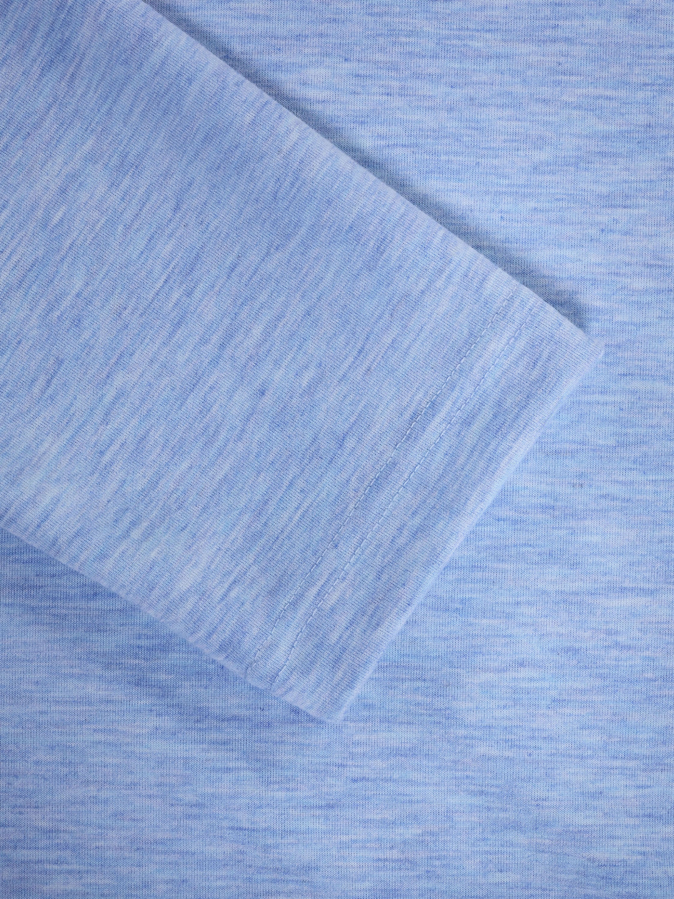 Bugatchi L/S Quarter Zip Knit, Air Blue