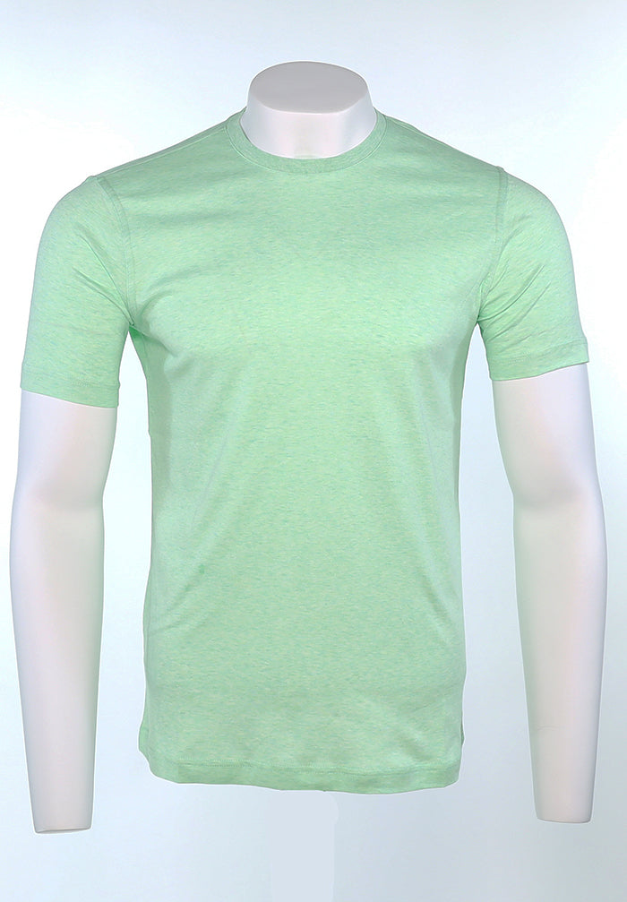 Raffi Aqua Cotton Lafayette Crew Neck Tee in Mint | Mondo Uomo Naples FL #Color_Mint