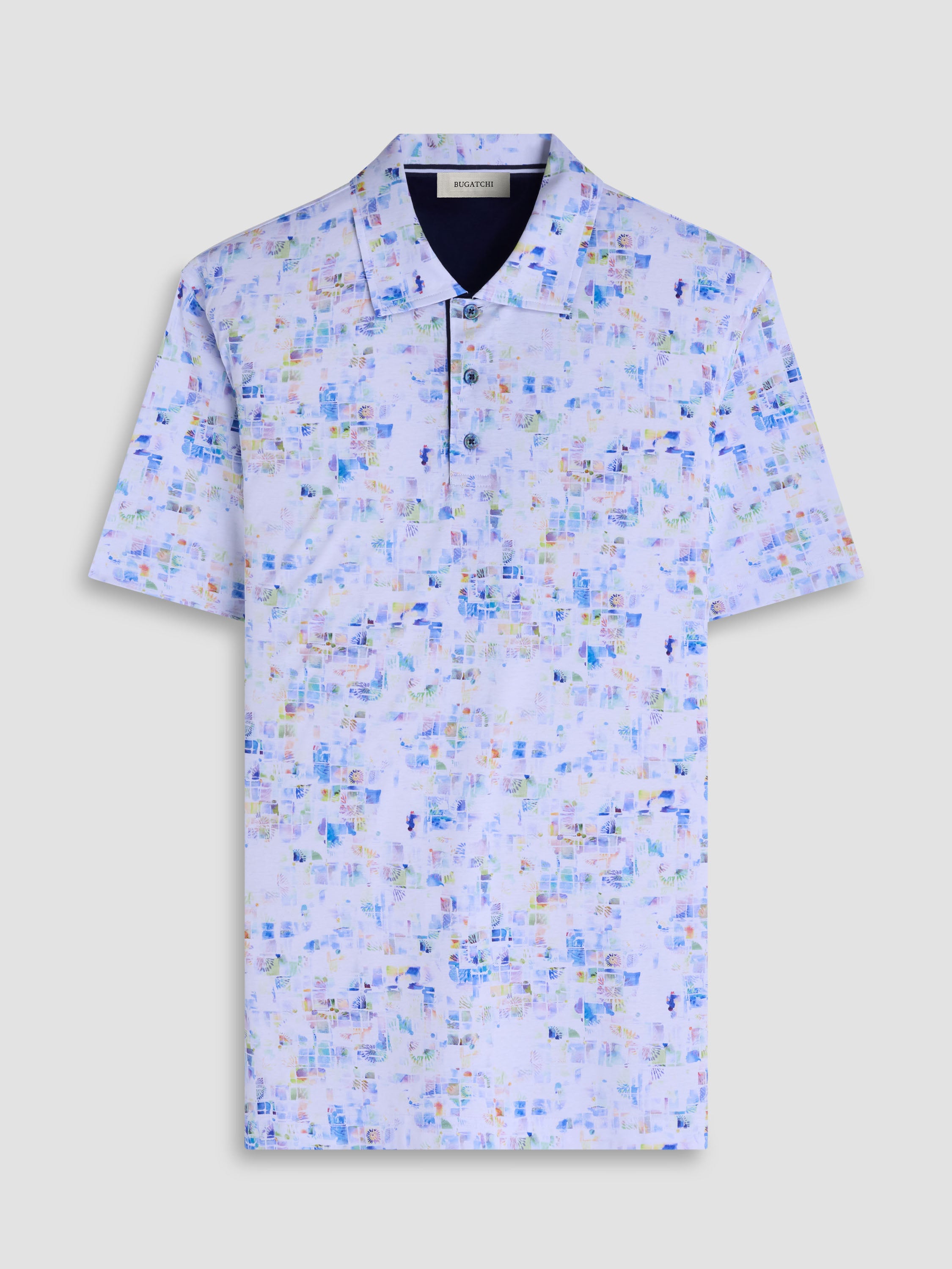 Bugatchi S/S Polo, Vista Blue
