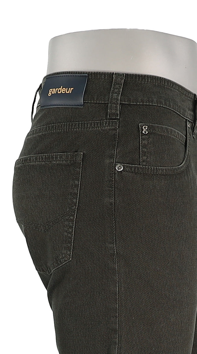 Gardeur Bill Men’s Printed Cotton Pants In Dark Close Up