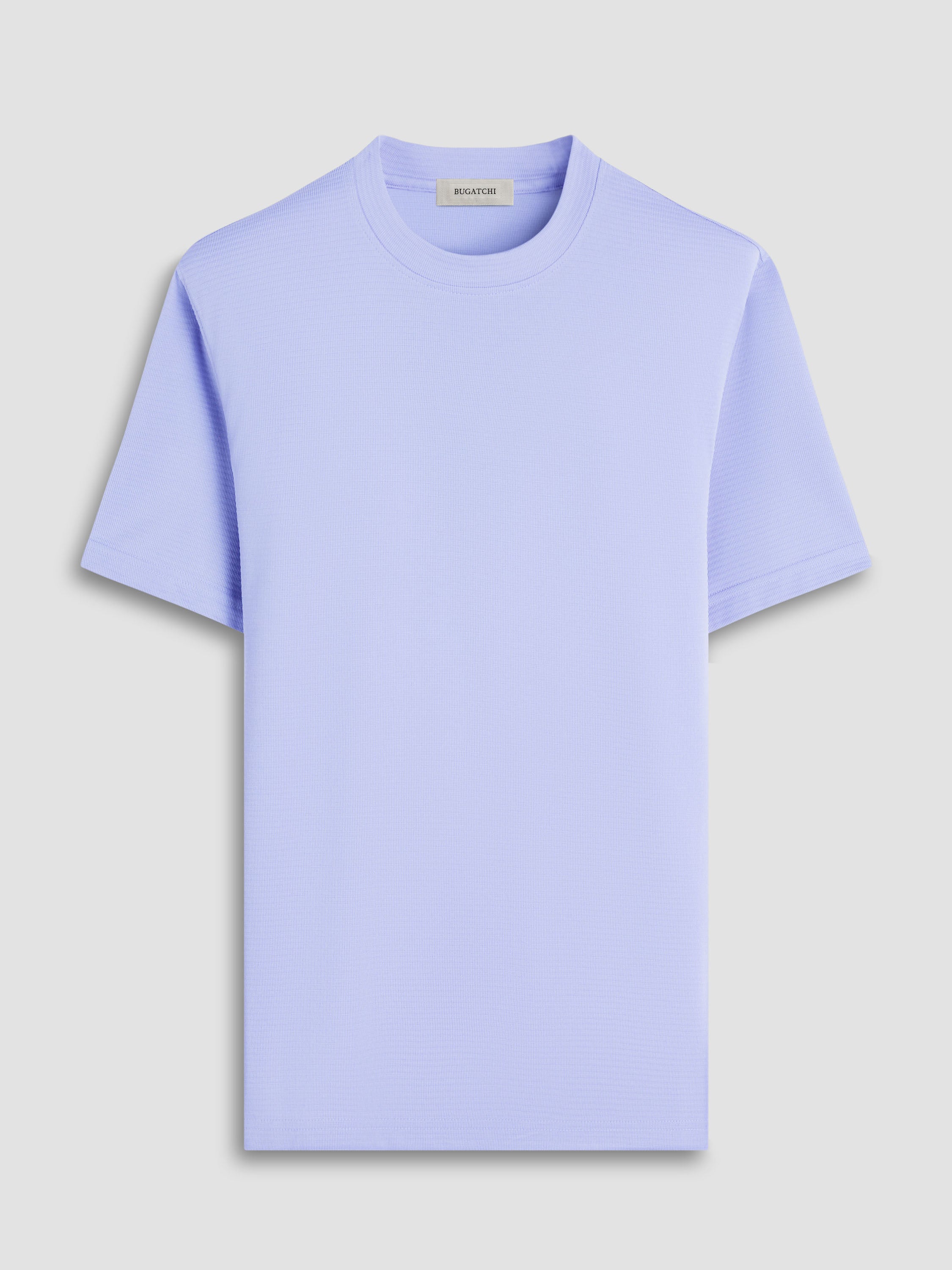 S/S Bugatchi Orville Crew Neck For Men In Sky Blue - Mondo Uomo