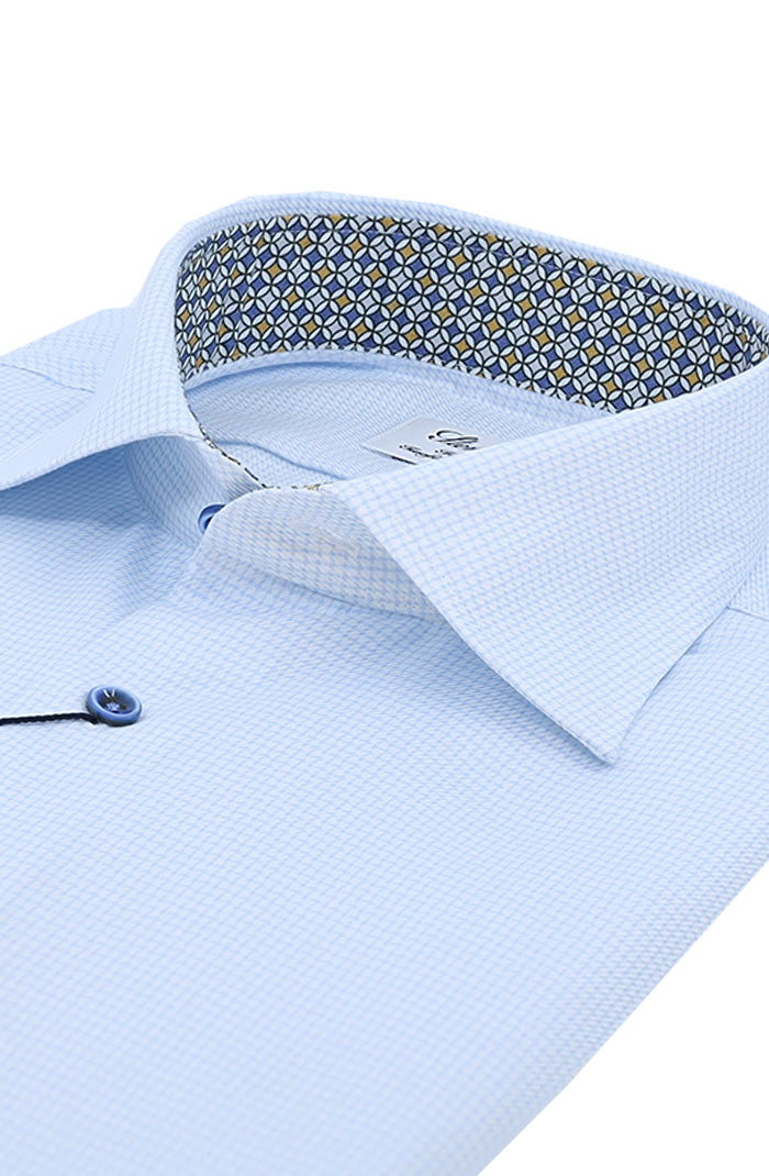 Stenstroms Blue Contrast Twill Shirt