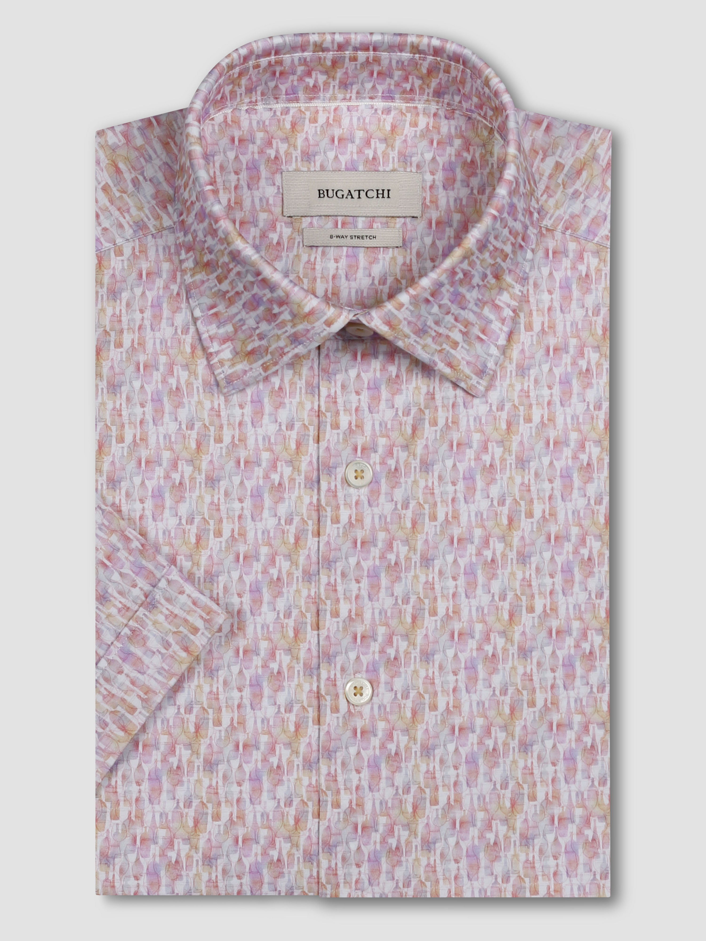 Bugatchi Ooohcotton S/S Shirt, Prawn