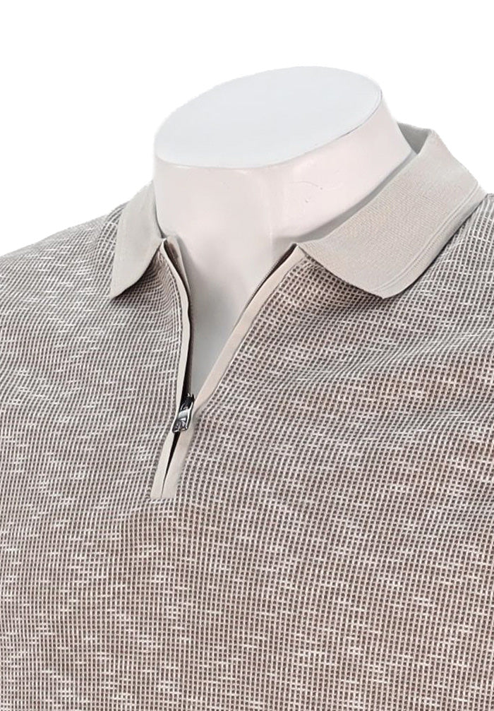 Coneliani Zipper Knit Pattern, Sand