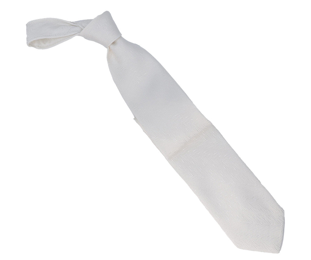 Italo Ferretti Men's Tie In Crisp White Tone - Mondo Uomo