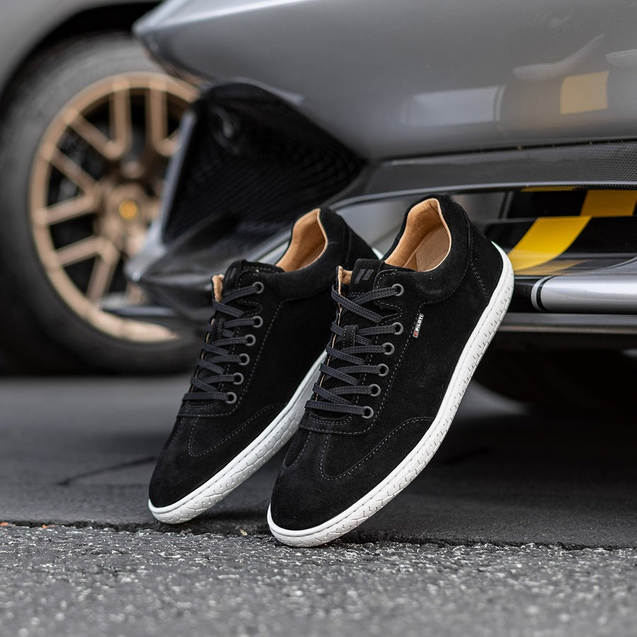 Piloti Shift Driving Sneaker, Black on White