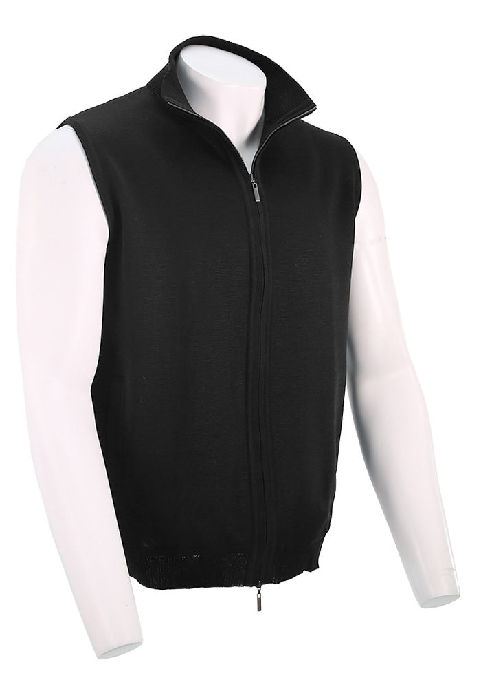 St. Croix Zip Mock Vest, Black
