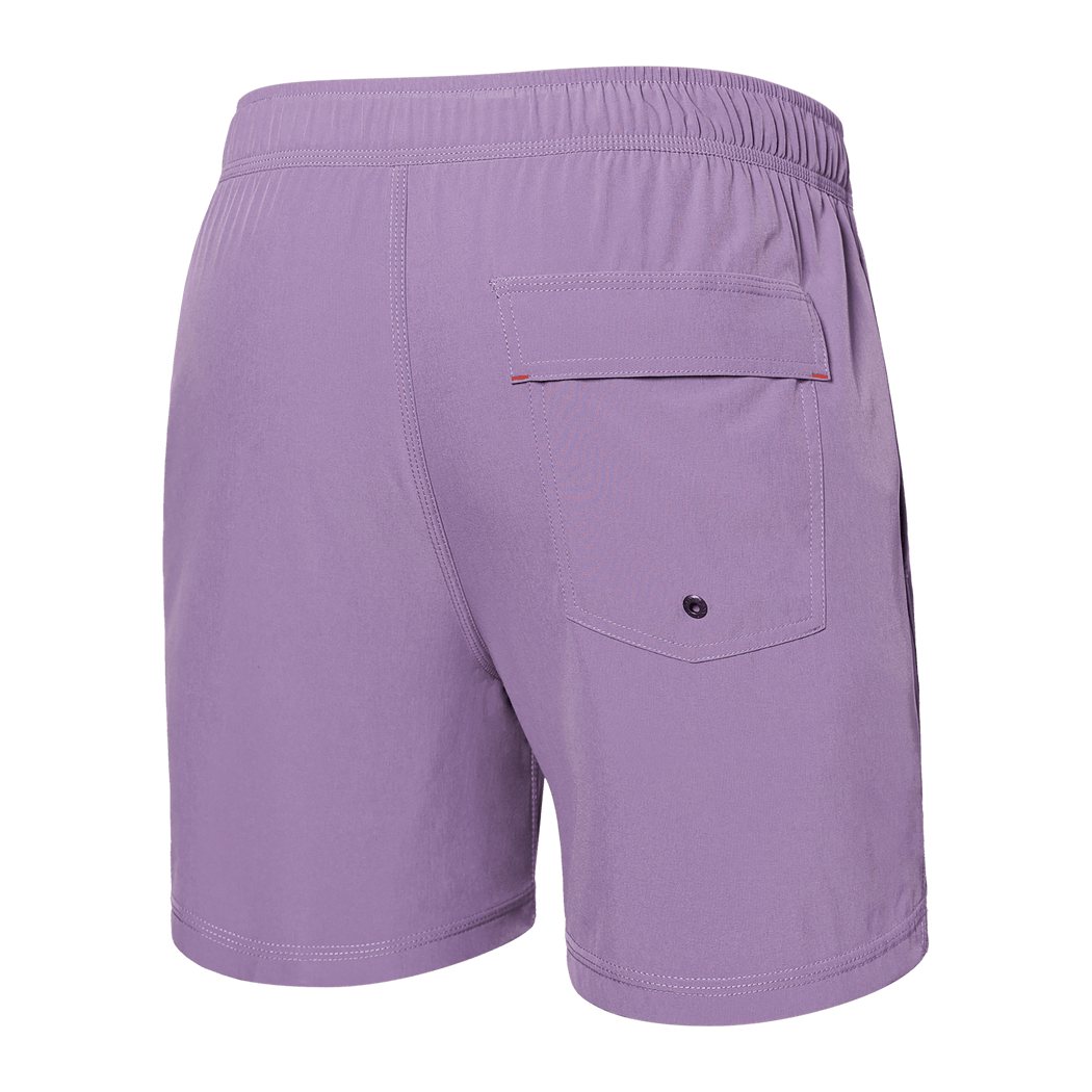 Back view of Saxx Oh Buoy Swim Shorts in Solid Lilac with Quick Drain Pocket