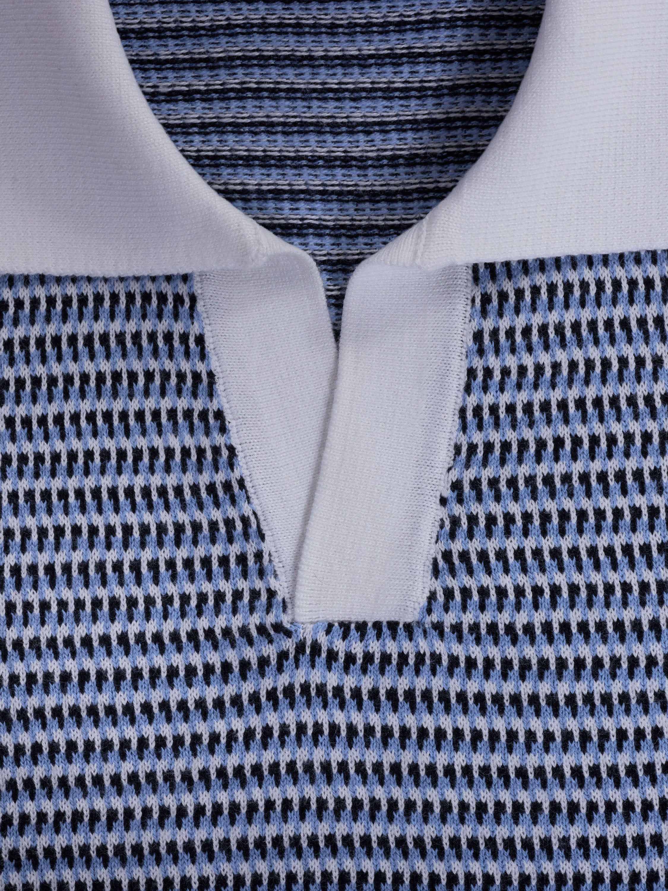 Bugatchi S/S Johnny Collar Sweater, Navy