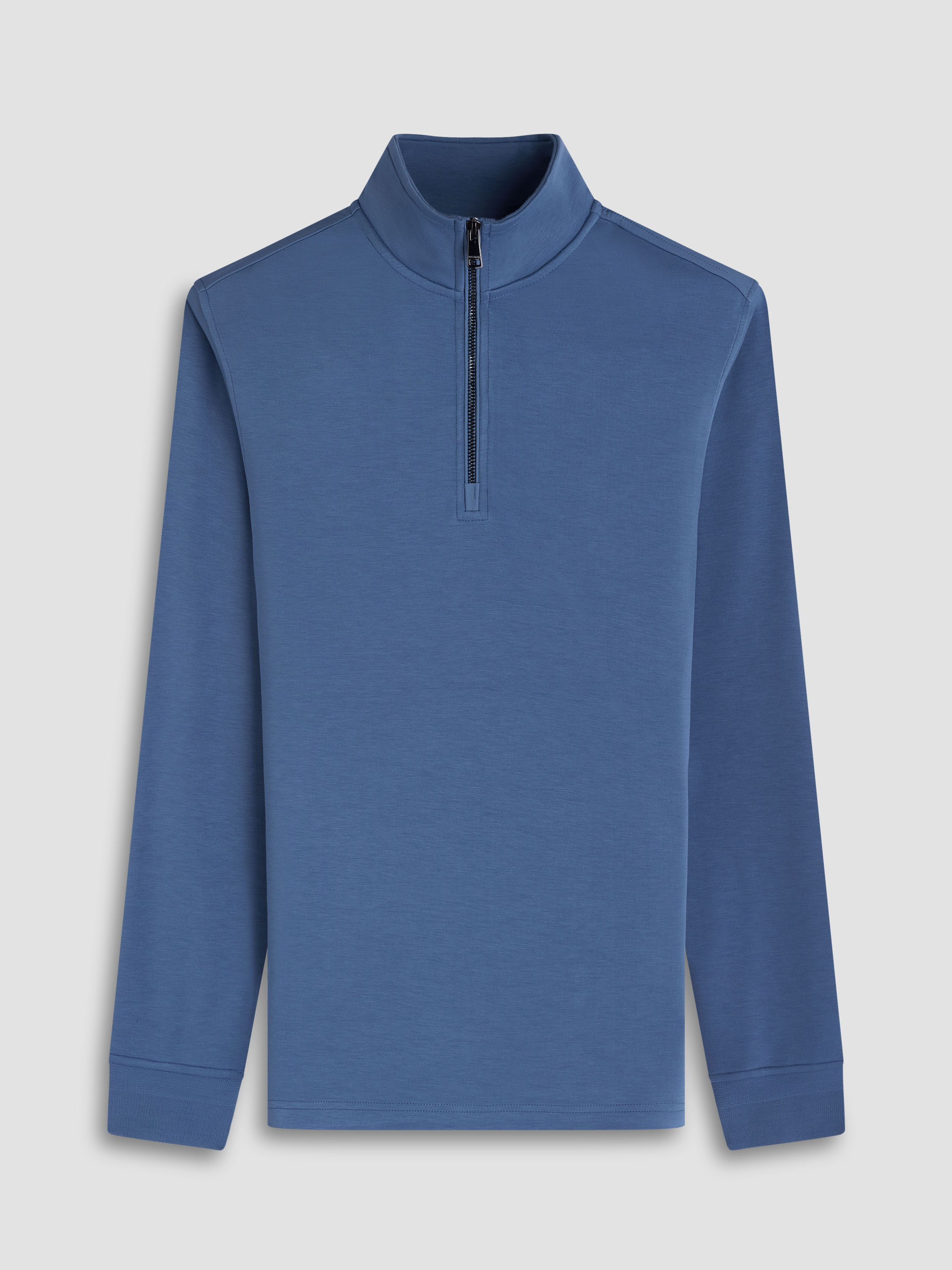 Bugatchi L/S Quarter Zip Knit, Peacock