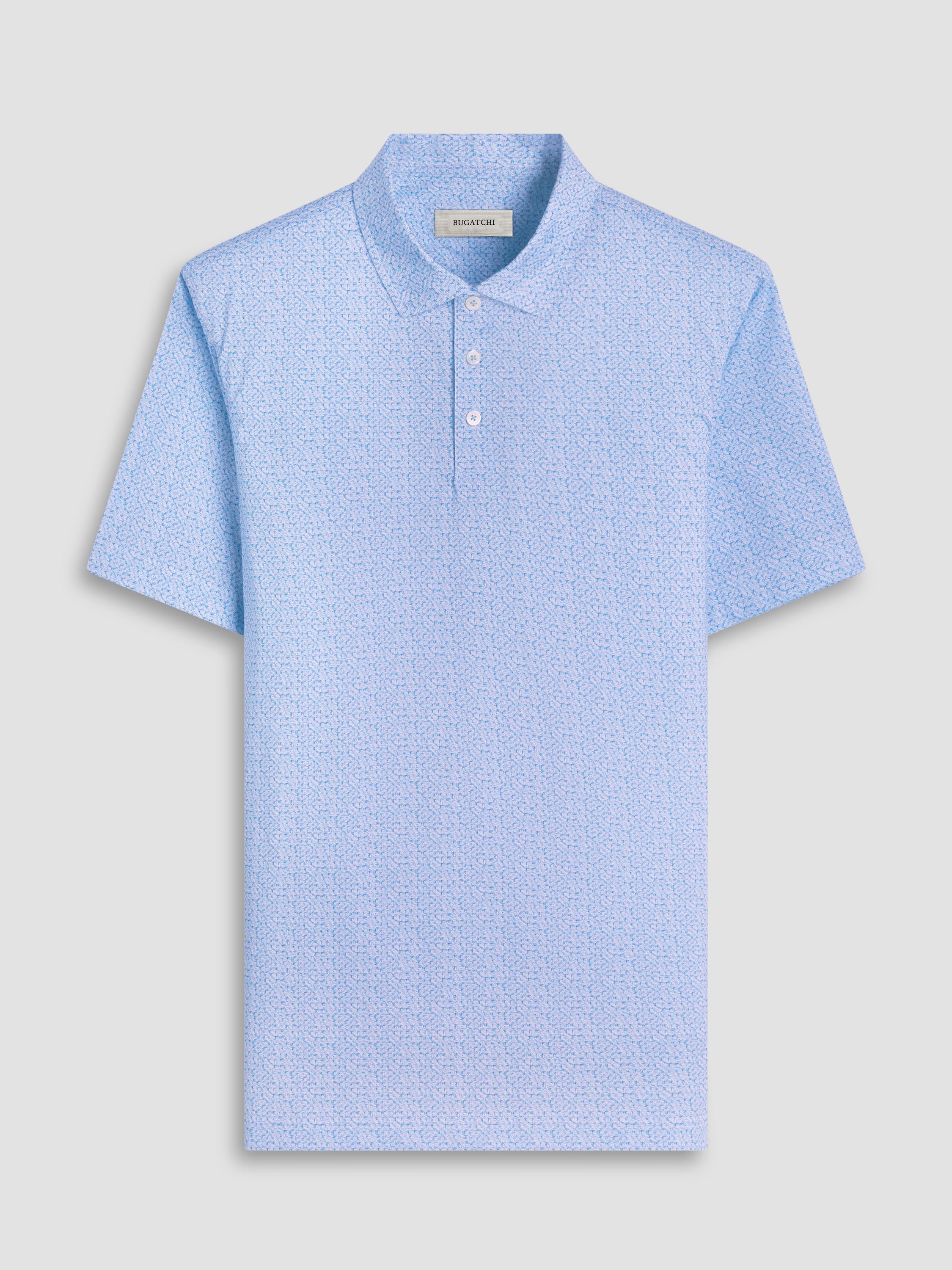 S/S Bugatchi Ooohcotton Victor Polo For Men In Ice - Mondo Uomo