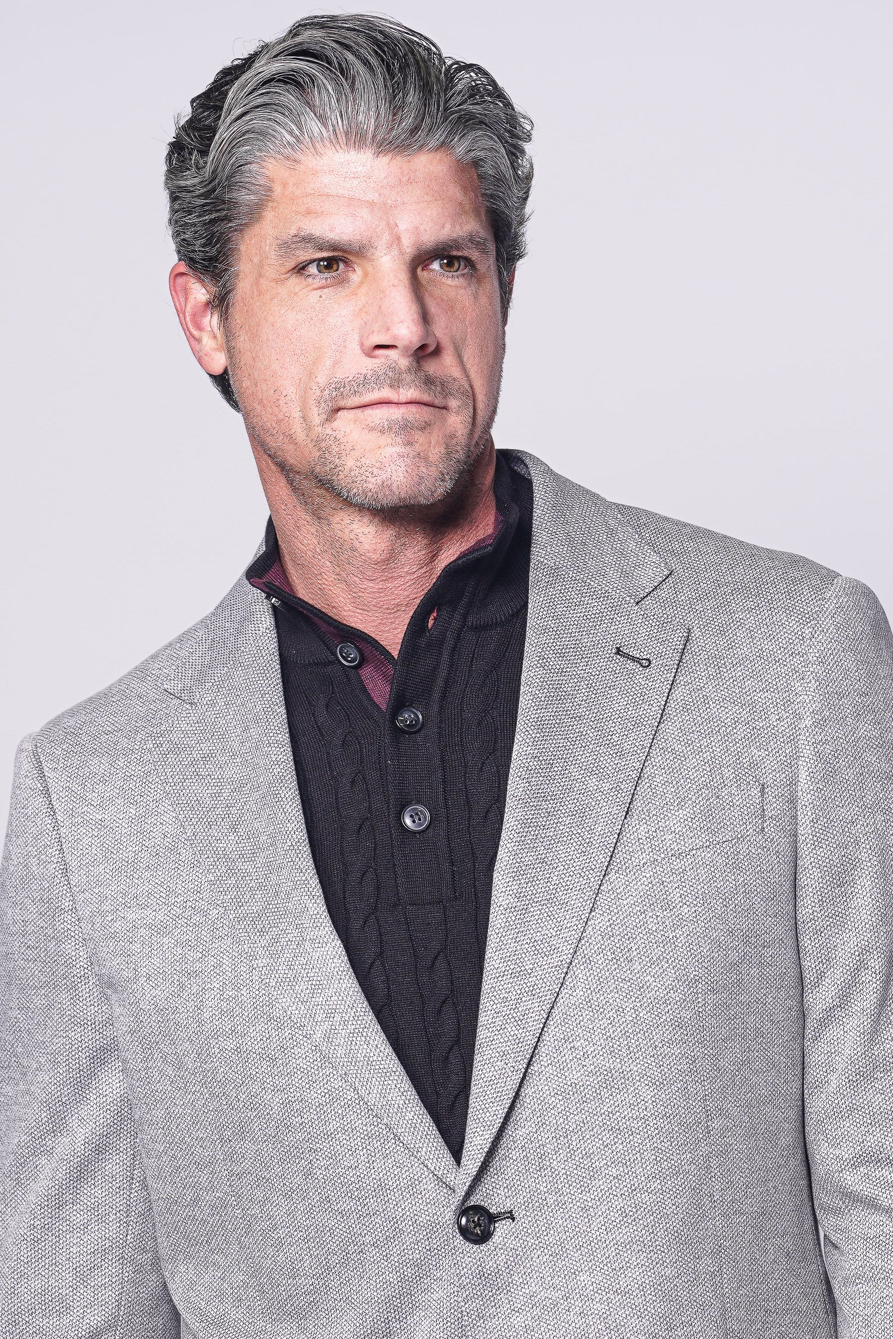 7 Downie Street Grey Tonal Sport Coat Male Model DEERFIELD