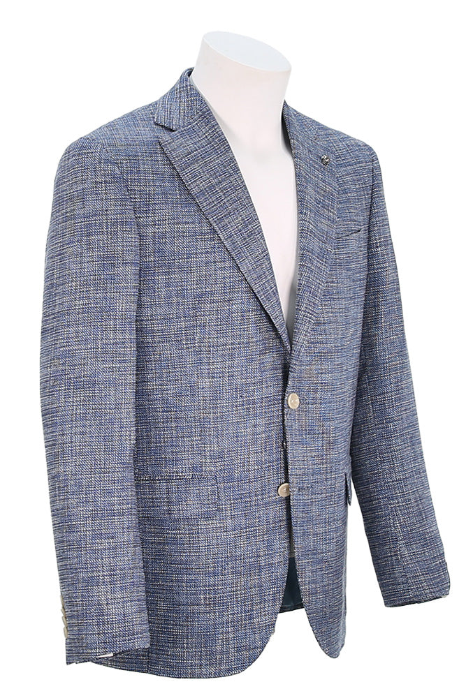 Jack Victor Men's Sport Coat In Textured Navy - Mondo Uomo