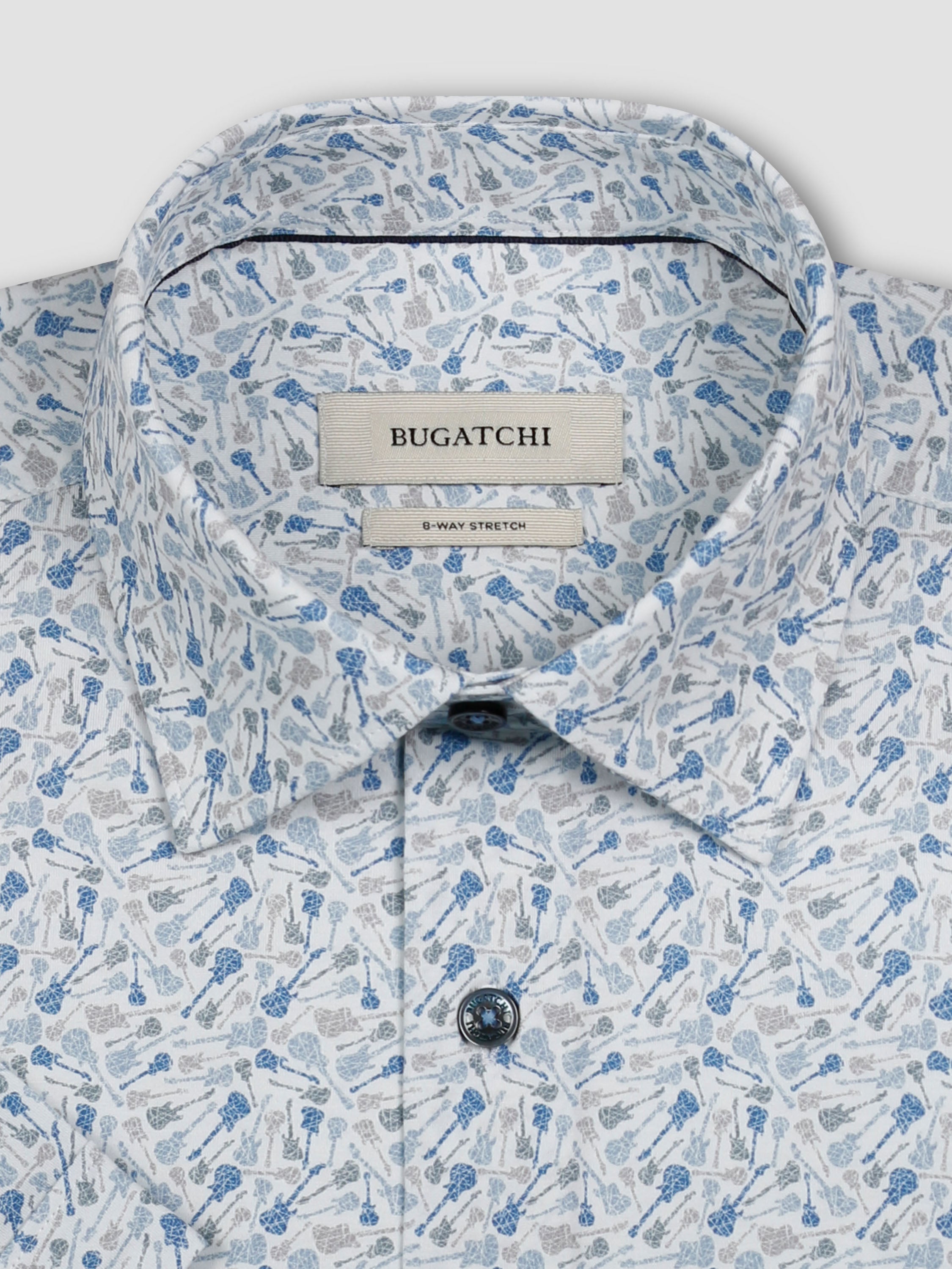 Bugatchi Ooohcotton S/S Shirt, Peacock