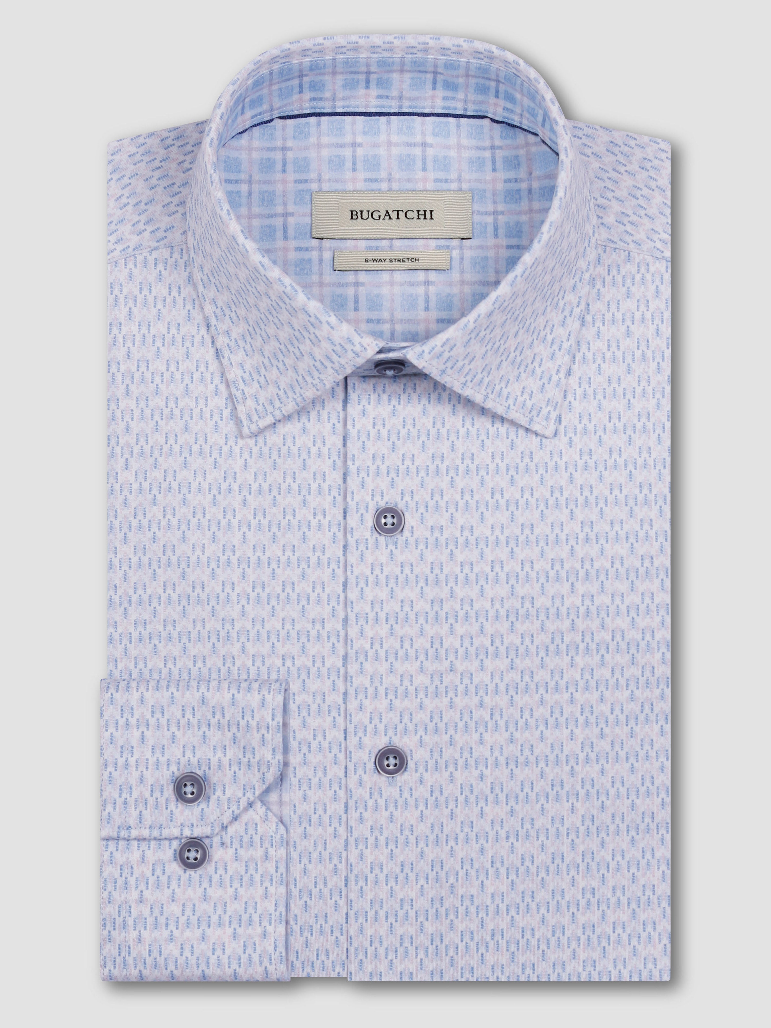 Bugatchi Ooohcotton L/S Shirt, Air Blue