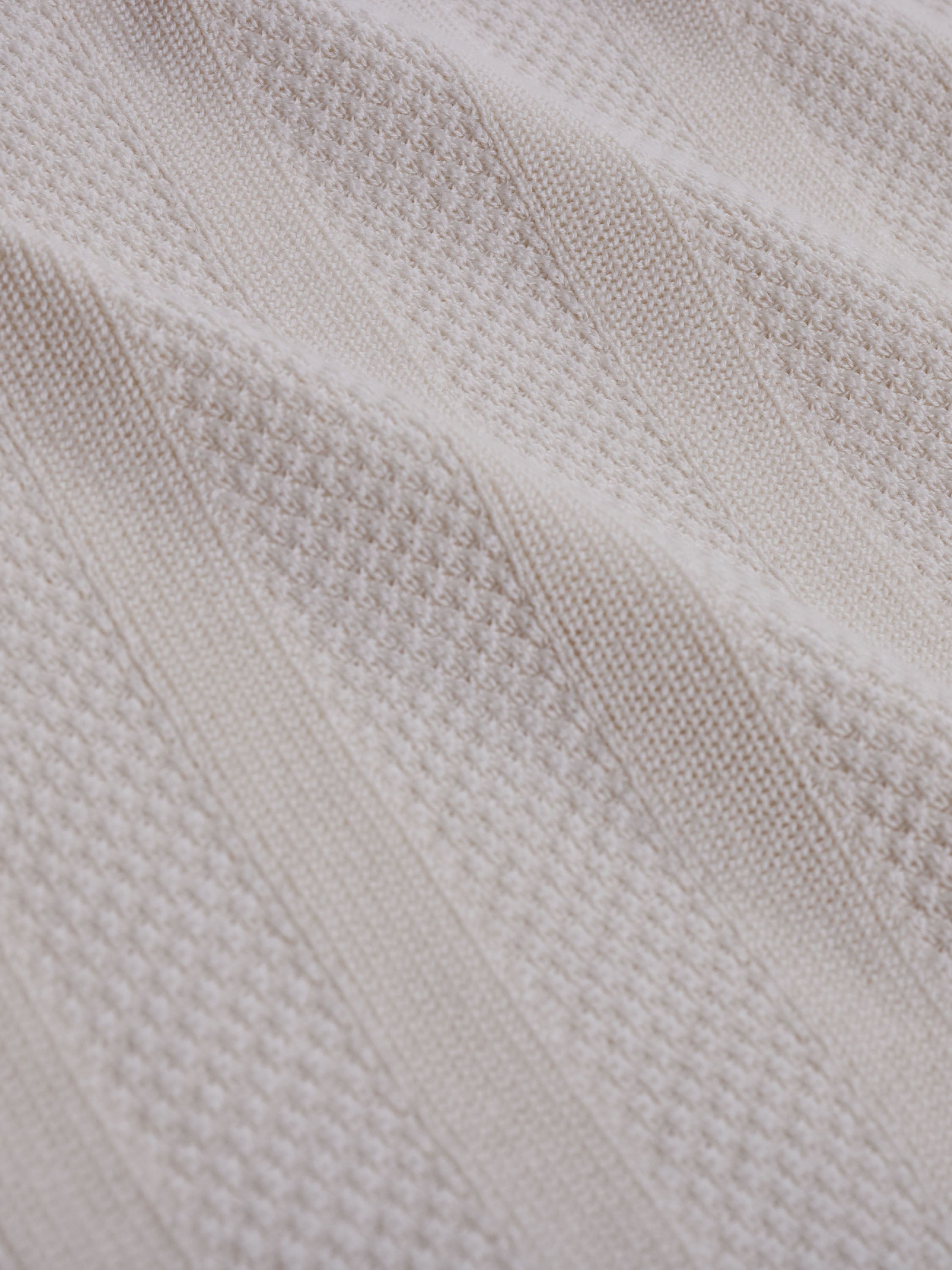 Bugatchi S/S Johnny Collar Sweater, Ivory