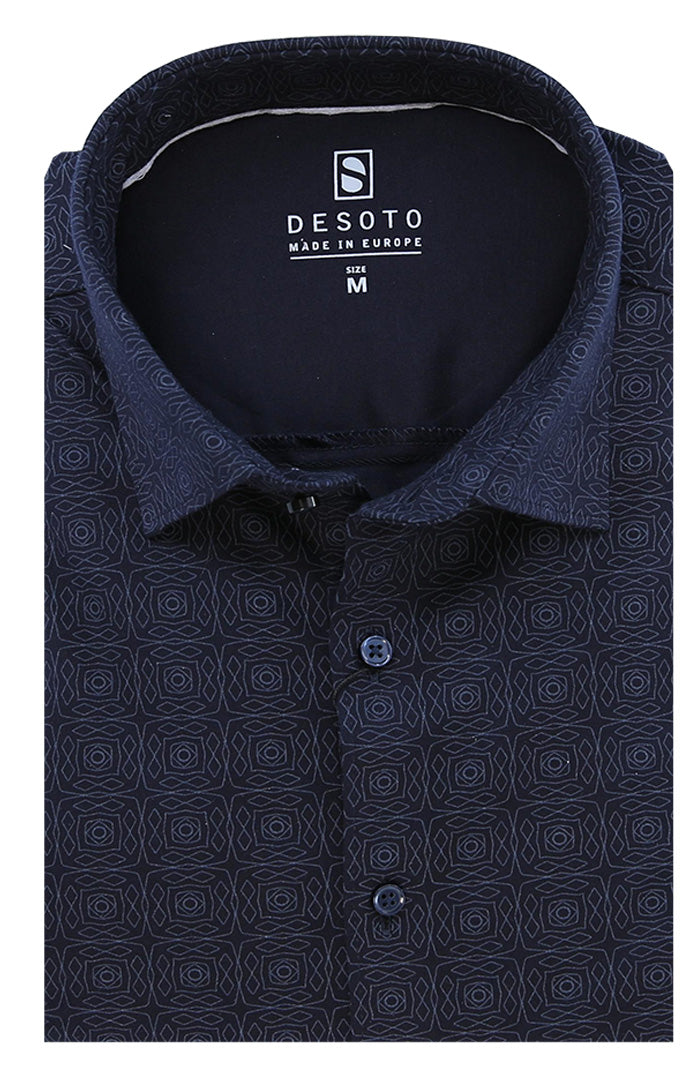 Desoto Men's Dark Long Sleeve In Navy - Mondo Uomo
