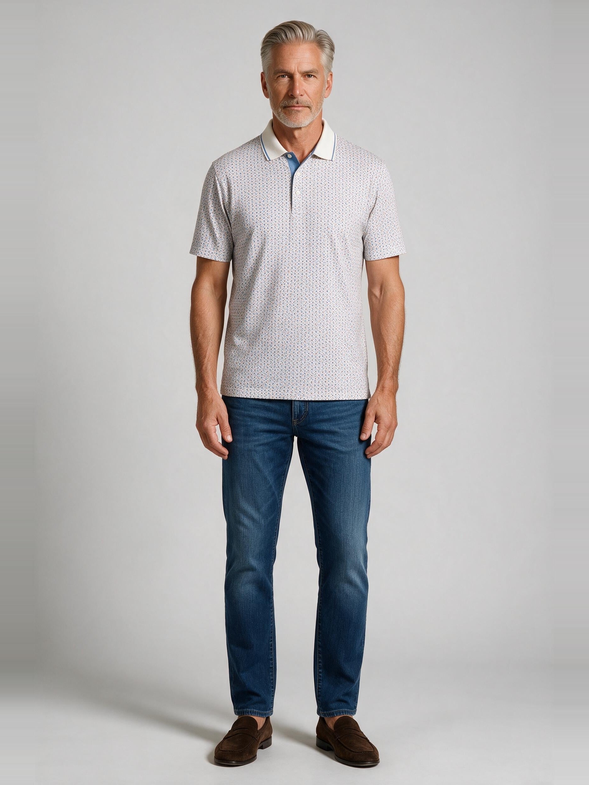 Bugatchi Ooohcotton S/S Vidal Polo, Sand | Mondo Uomo Naples FL