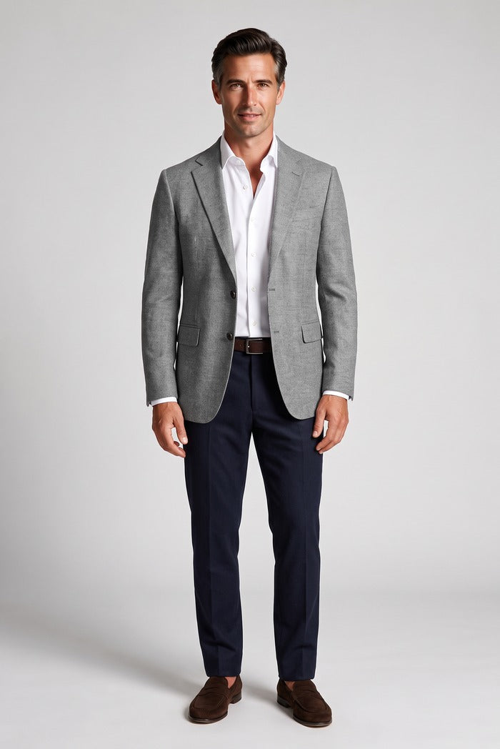 Jack Victor Conway Textured Wool Sport Coat, Grey – view 5