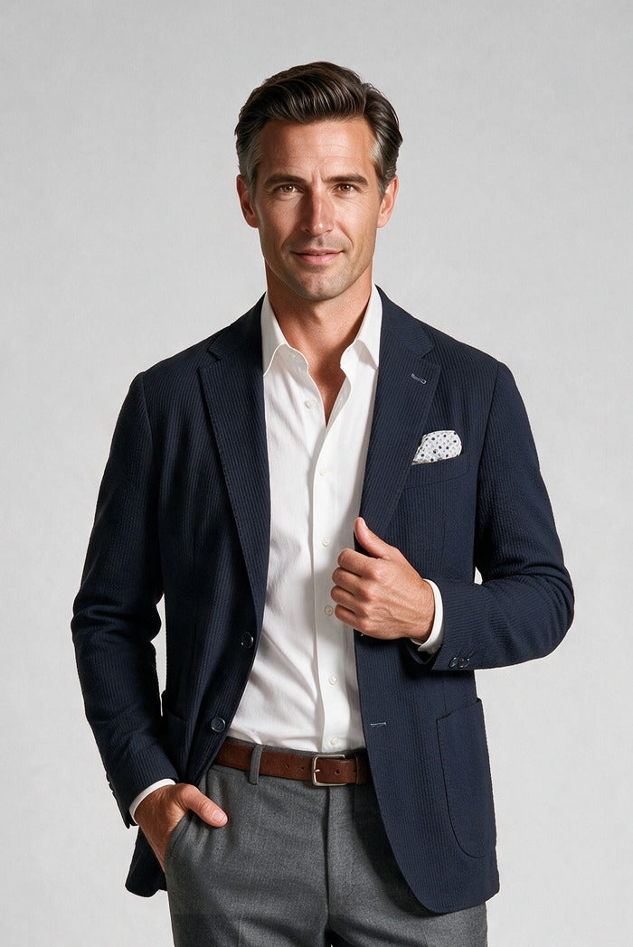 7 Downie Meridian Sport Coat, Navy – view 2