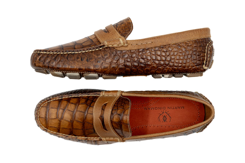 Martin Dingman Monte Carlo Penny Loafer, HONEY – view 6