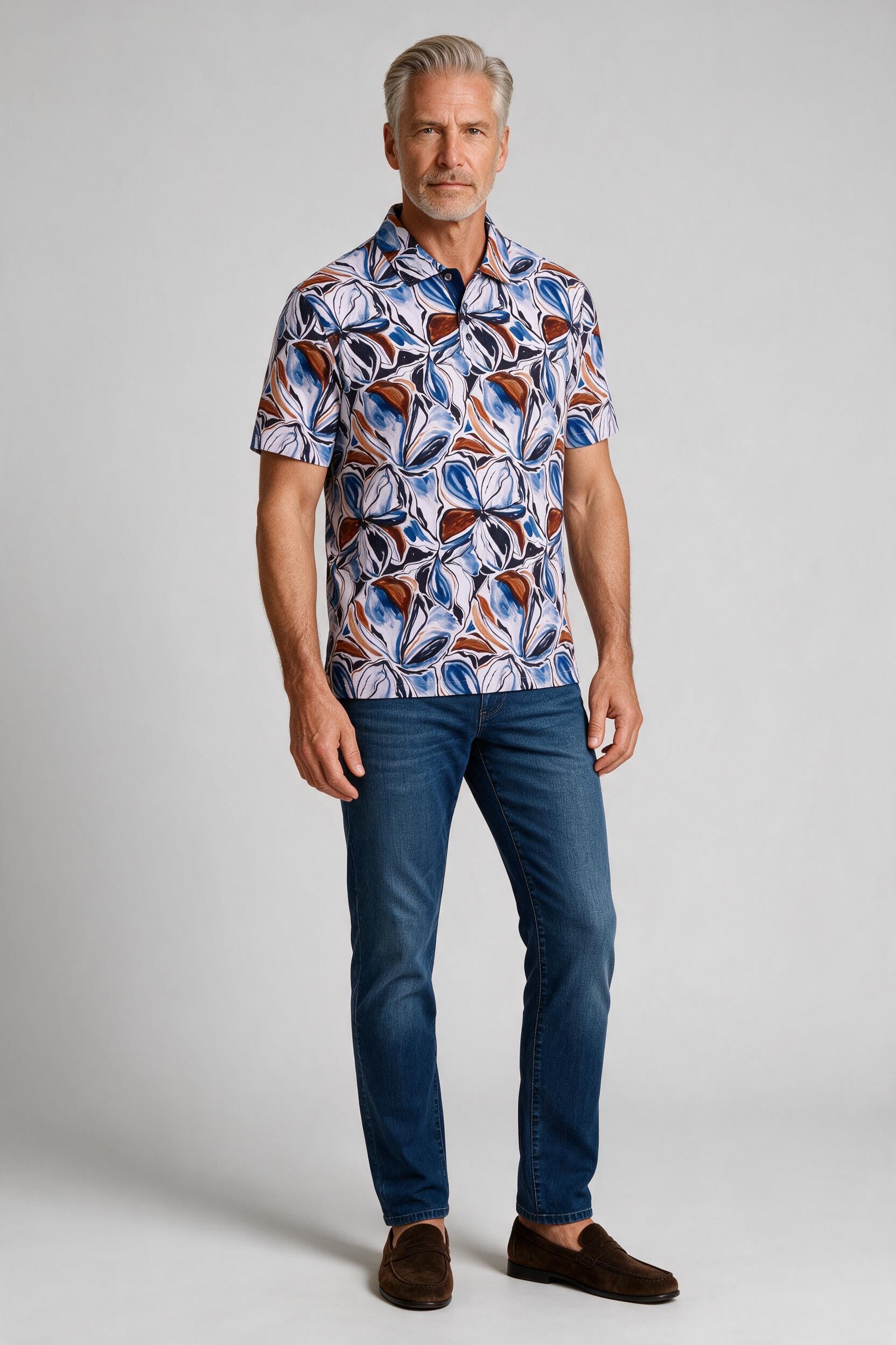 Bugatchi S/S Hendrix Polo, Classic Blue | Mondo Uomo Naples FL