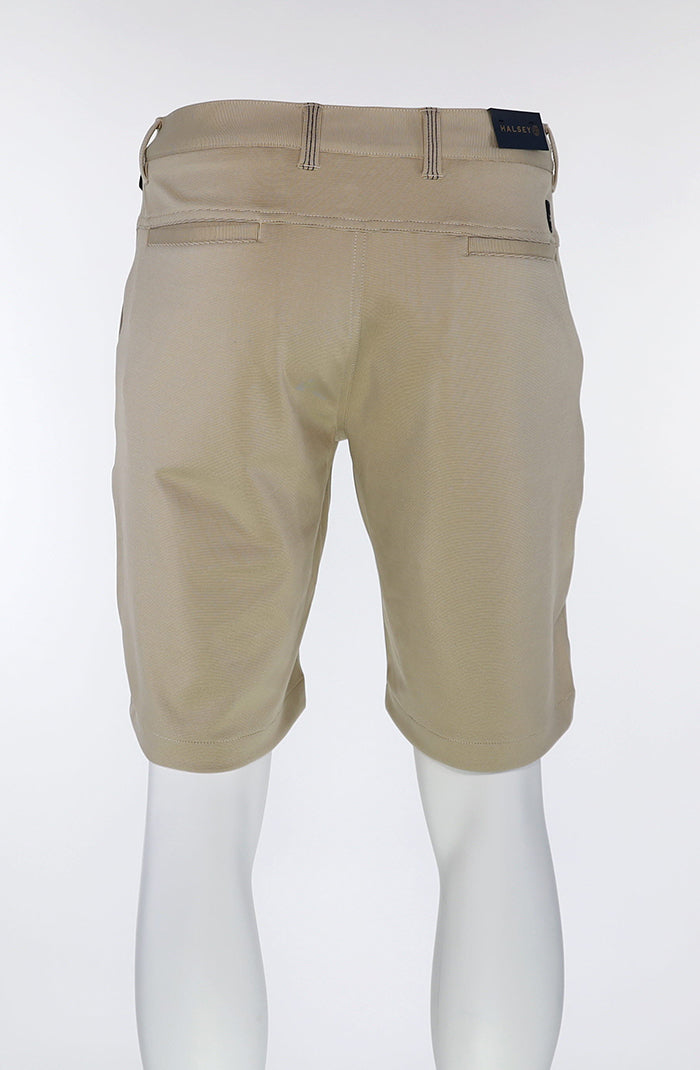 Halsey Breakwater Men’s Shorts in Light Camel Stripe Moisture-Wicking Fabric – Mondo Uomo Fine Menswear