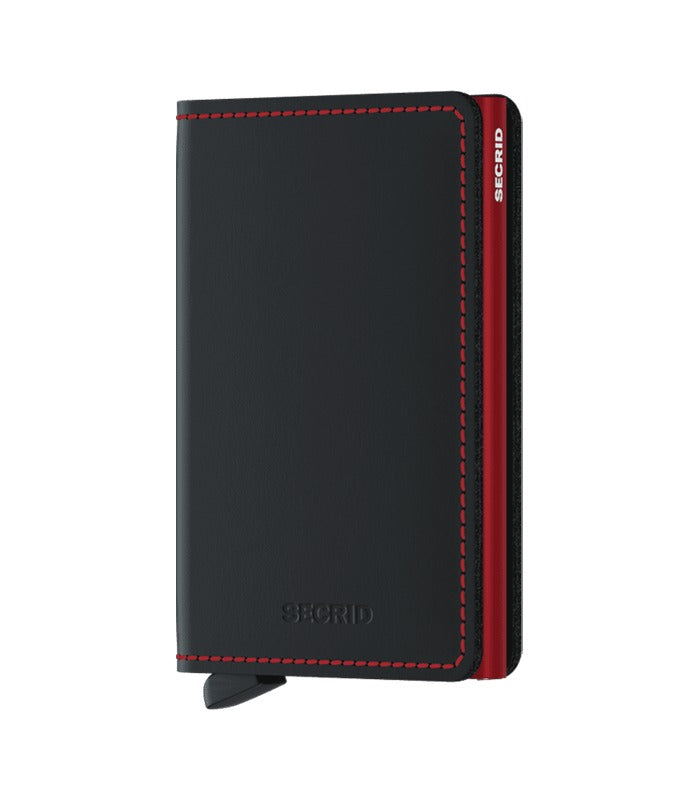 Secrid Slimwallet Matte | Black & Red | Mondo Uomo Naples FL