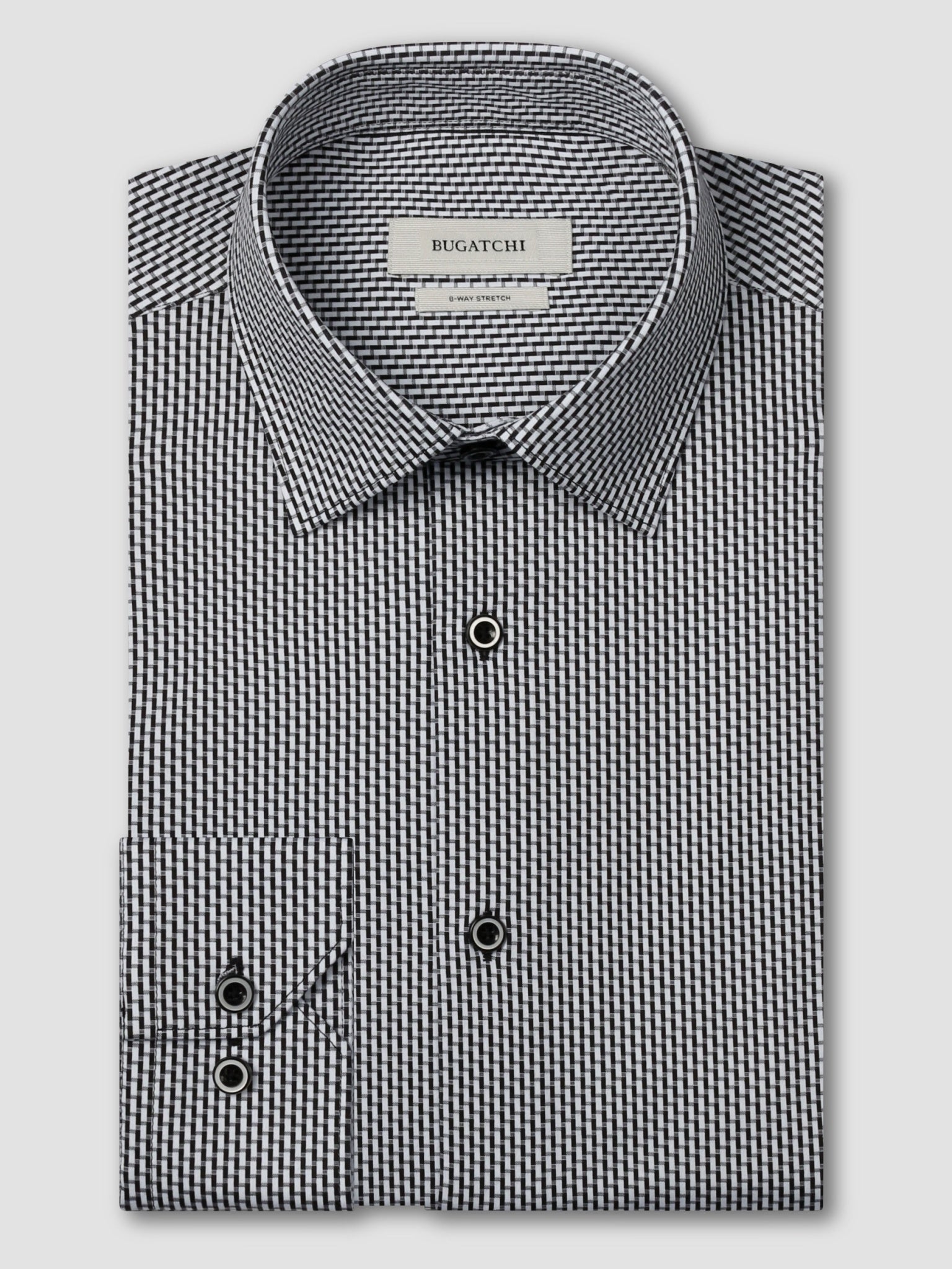 Bugatchi Ooohcotton L/S James Shirt, White | Mondo Uomo Naples FL